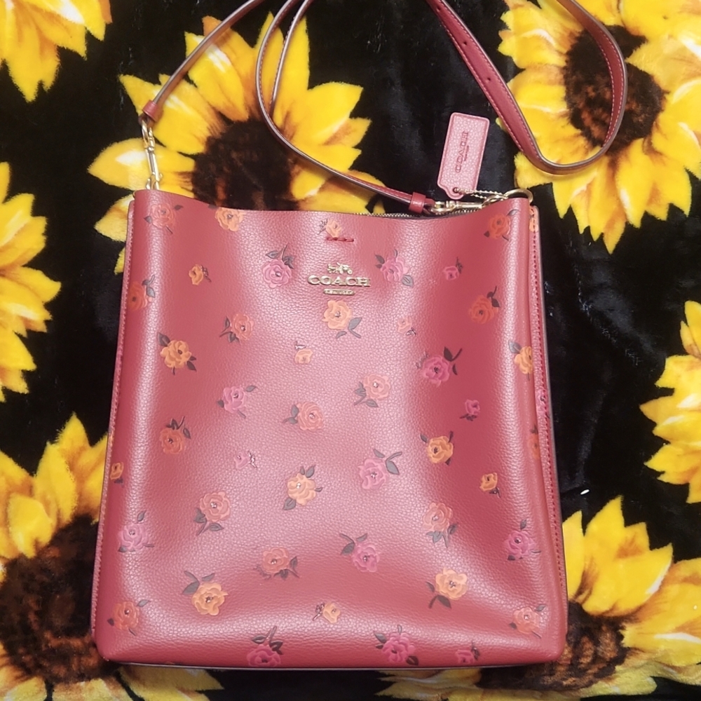 Coach Red flower Purse